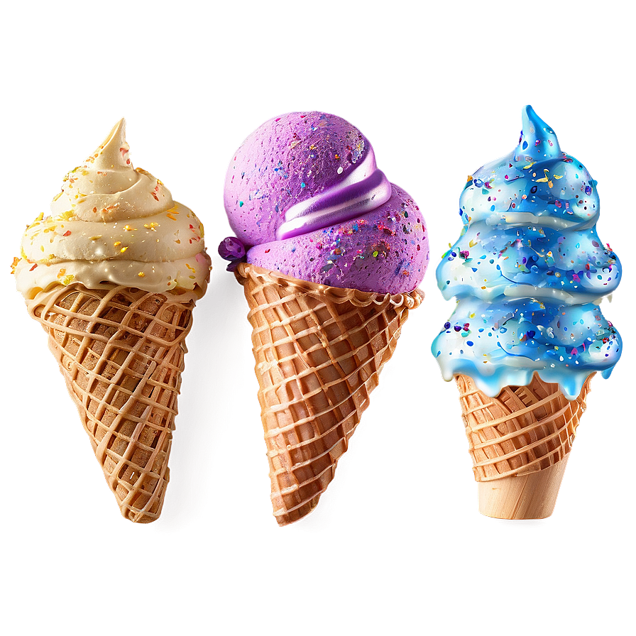 Glitter Ice Cream Cone Png 79 PNG image