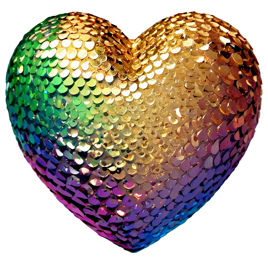 Glitter Love Heart Png 2 PNG image