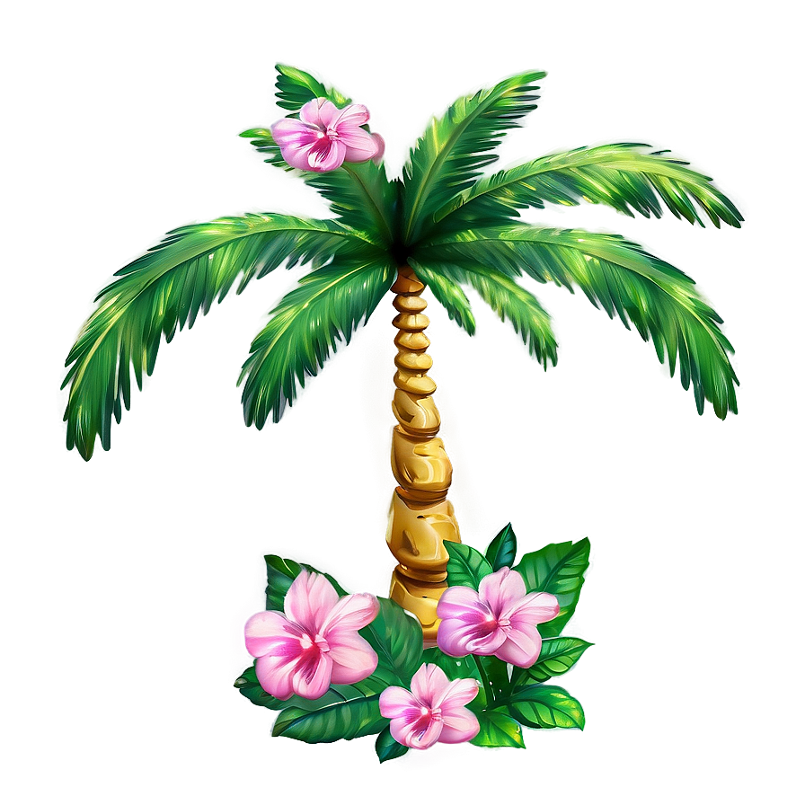 Glitter Palm Tree Emoji Png Bfg73 PNG image