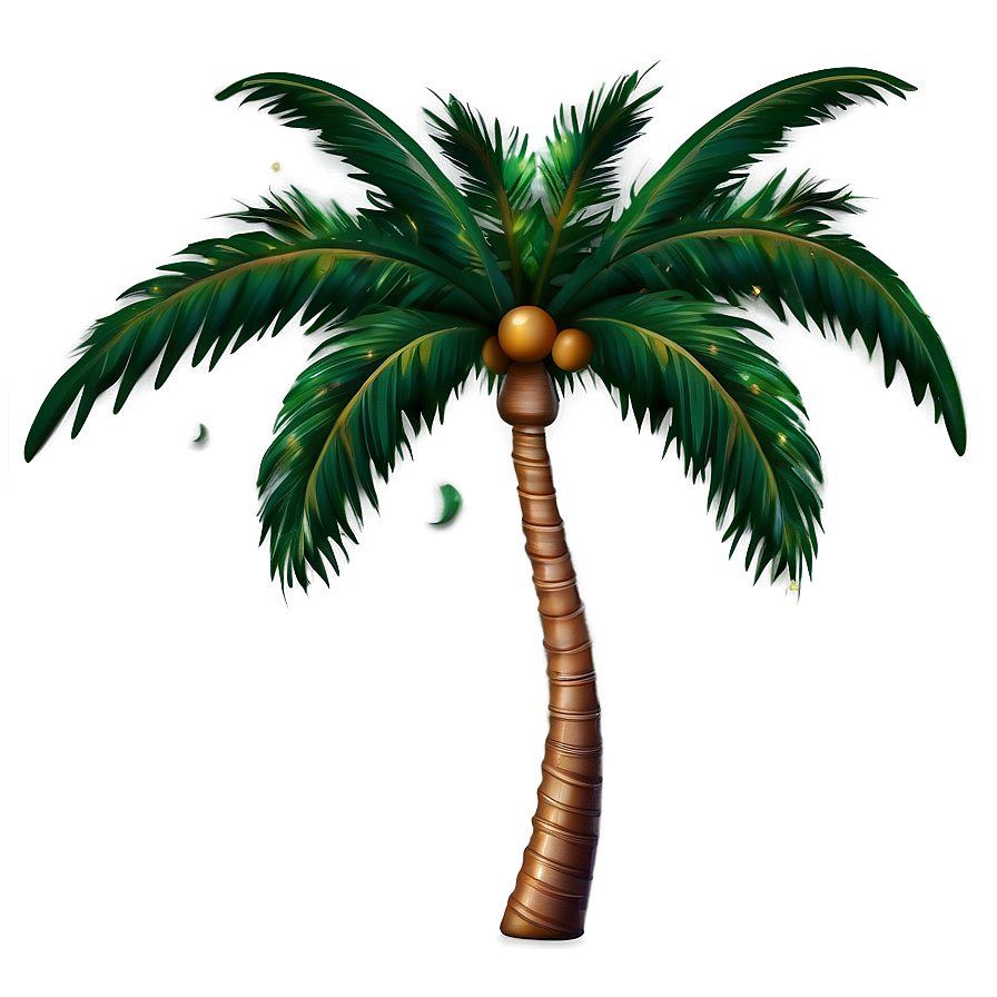 Glitter Palm Tree Emoji Png Fec PNG image