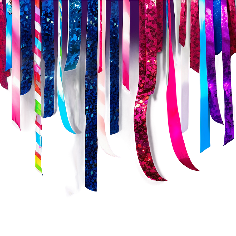 Glitter Party Streamers Png 06282024 PNG image