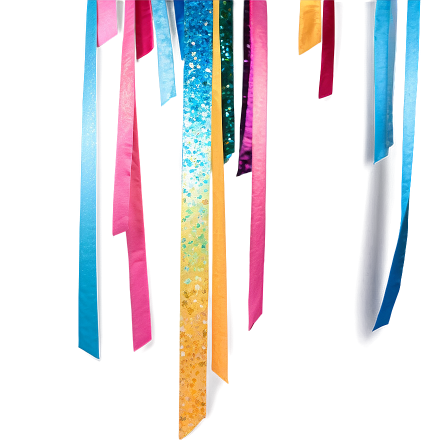 Glitter Party Streamers Png Yhp PNG image