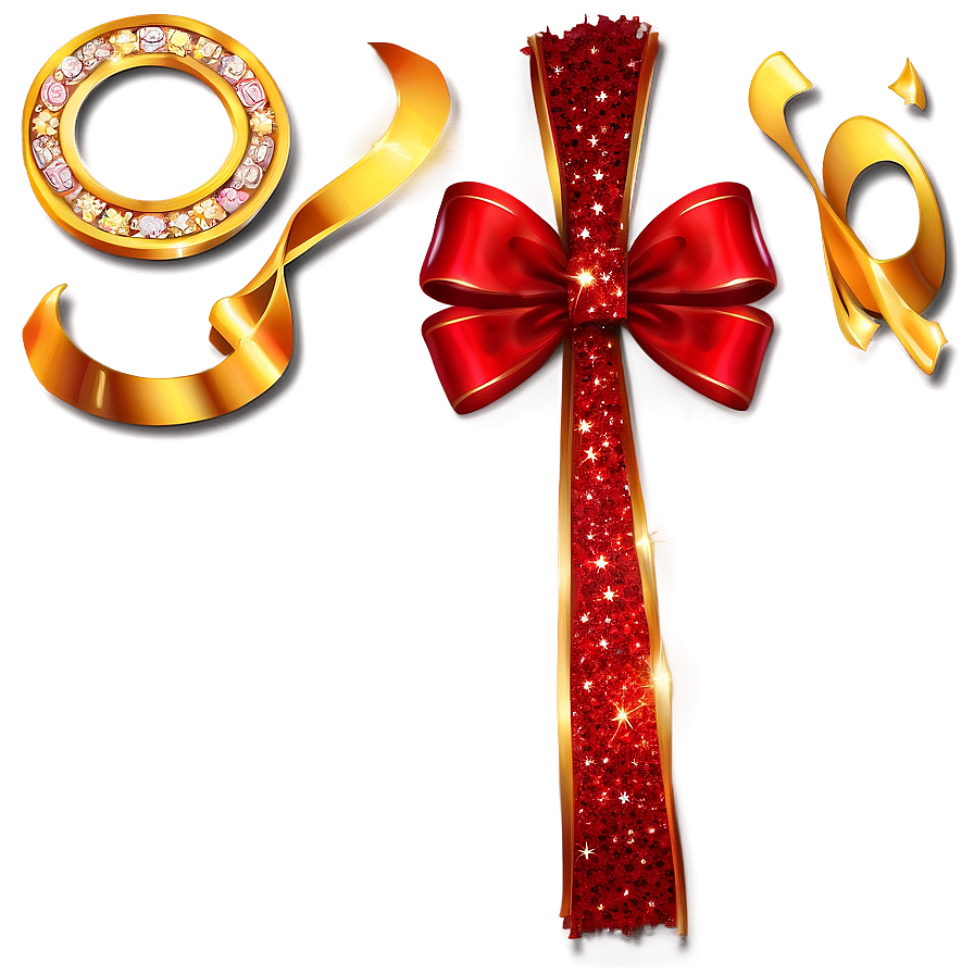 Glitter Red Bow Png Irw PNG image