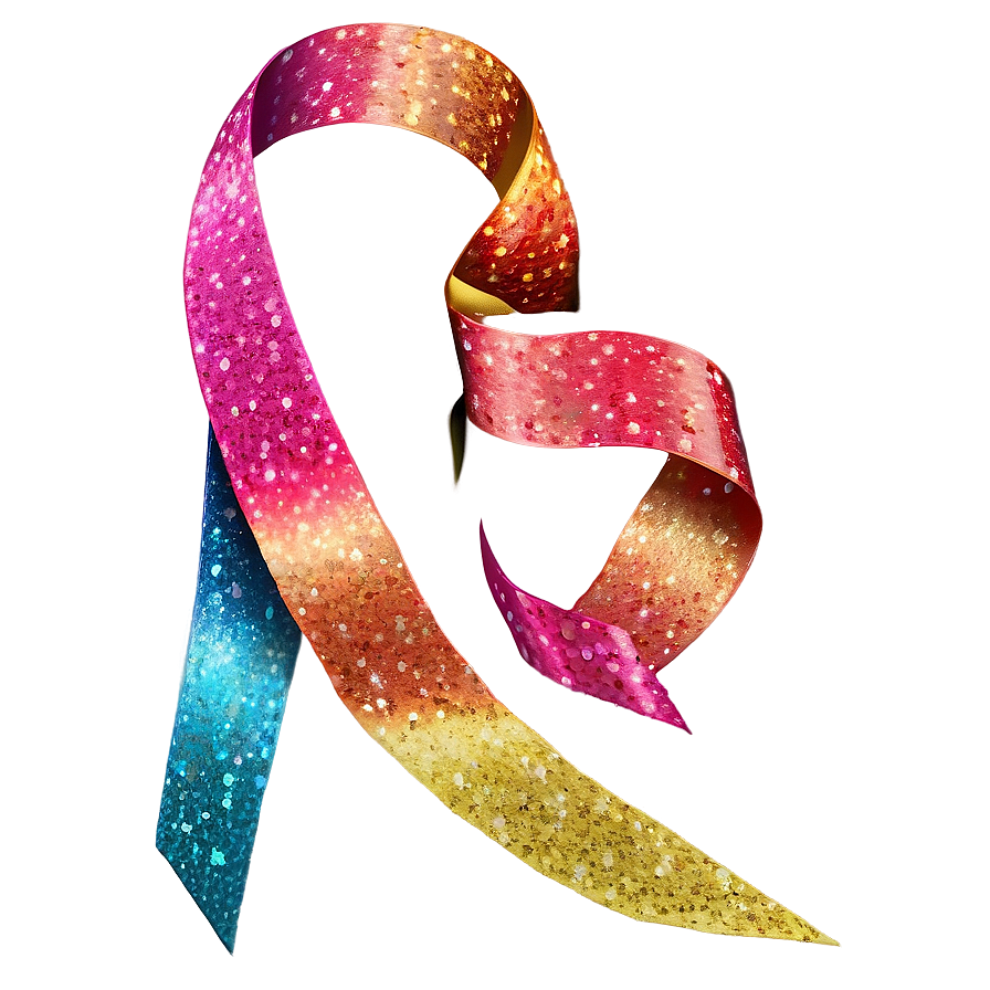 Glitter Ribbon Swirl Png Vxo45 PNG image