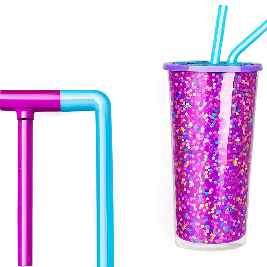Glitter Straw Png 05242024 PNG image