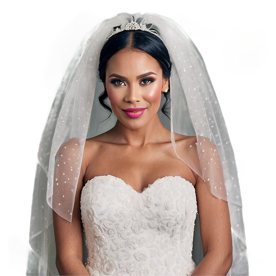 Glitter Tulle Bridal Veil Png Pol24 PNG image