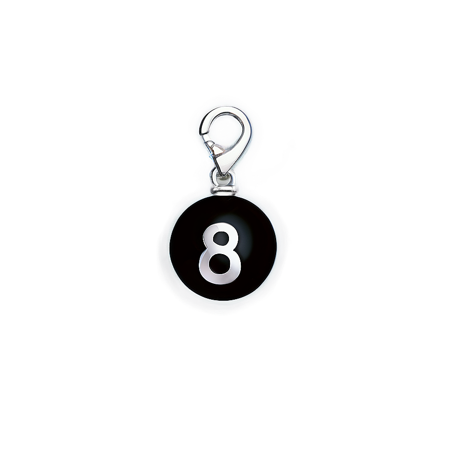 Glittering 8 Ball Charm Png Tsw PNG image