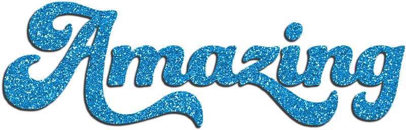 Glittering Amazing Text PNG image