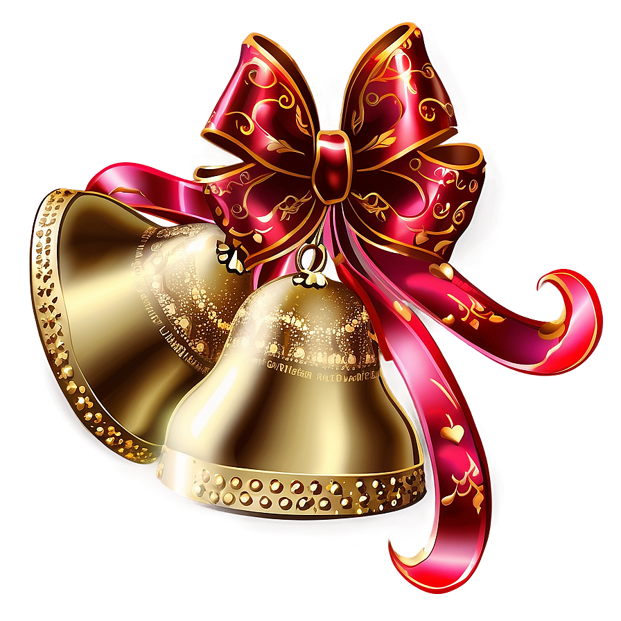 Glittering Christmas Bells Png 06122024 PNG image