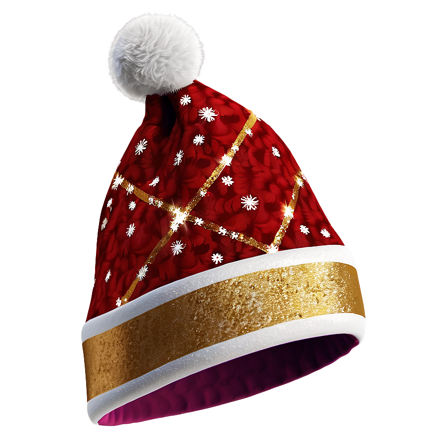 Glittering Christmas Hat Png Flv PNG image