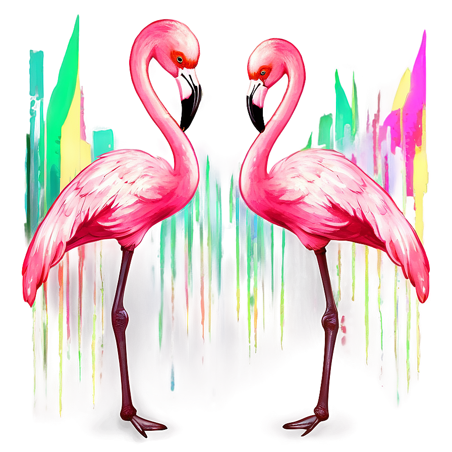 Glittering Flamingo Dance Png Wox41 PNG image