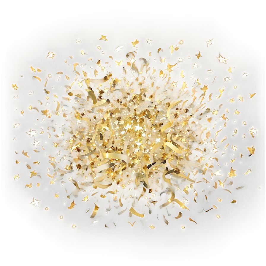 Glittering Golden Confetti Png 48 PNG image