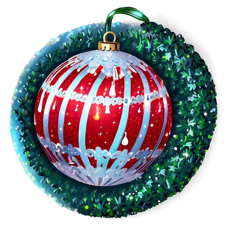 Glittering Happy Holidays Ornament Png Nym PNG image