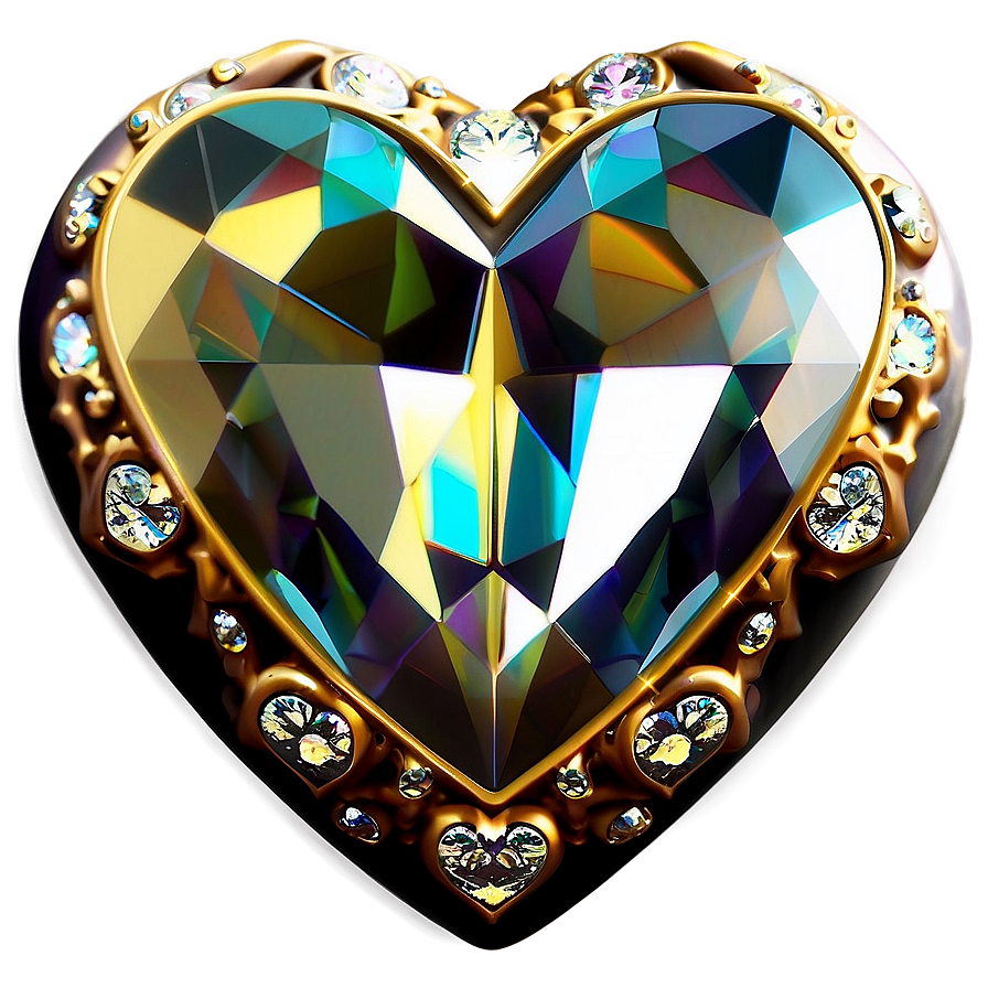 Glittering Heart Jewel Png D PNG image