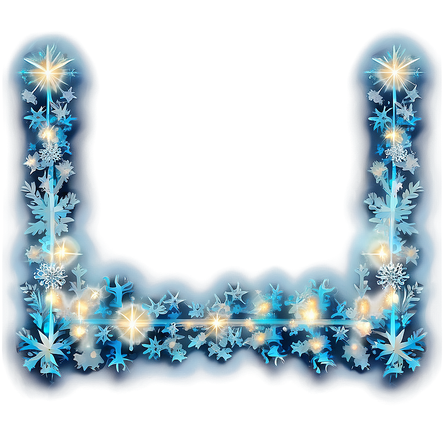 Glittering Holiday Border Png 06132024 PNG image