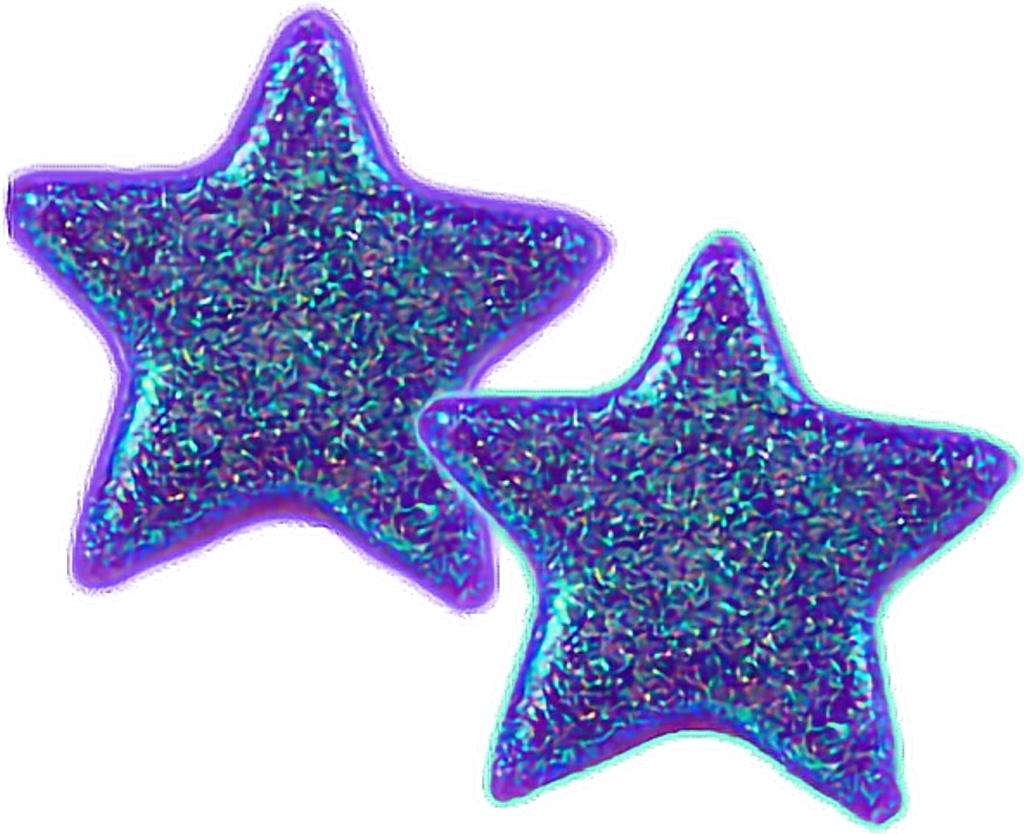 Glittering Purple Stars Graphic PNG image
