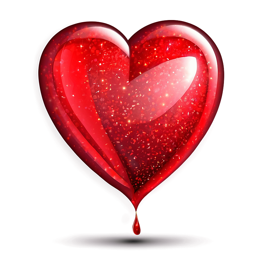 Glittering Red Heart Emoji Png 58 PNG image