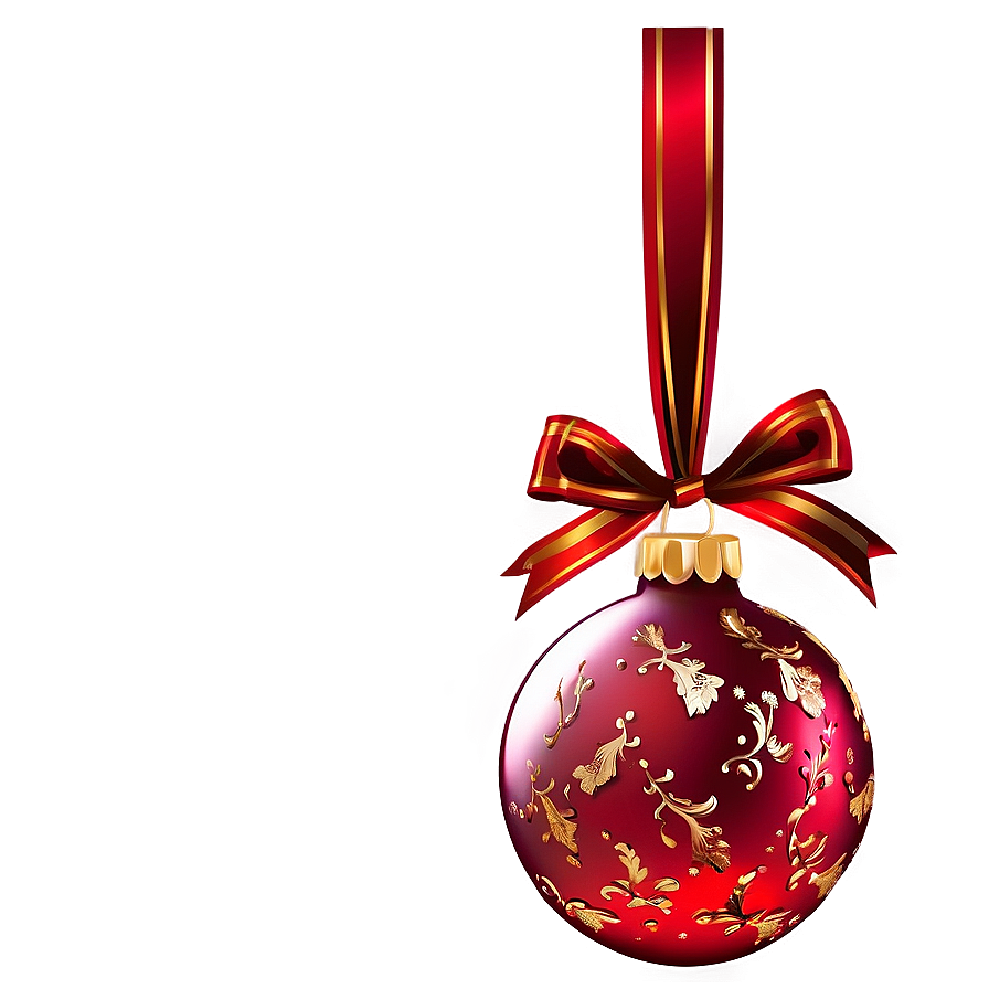 Glittering Red Ornament Png 06212024 PNG image