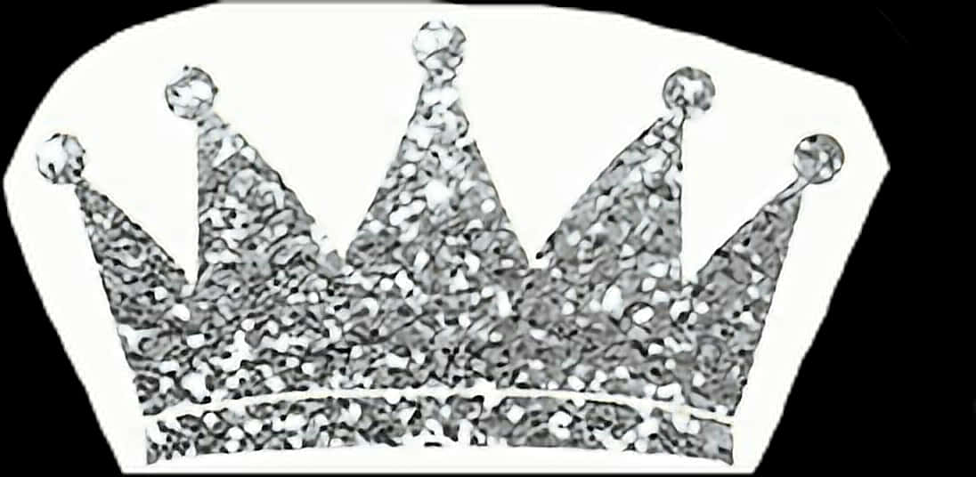 Glittering Silver Crown Graphic PNG image