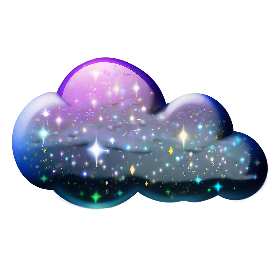 Glittering Stardust Cloud Png Osq PNG image