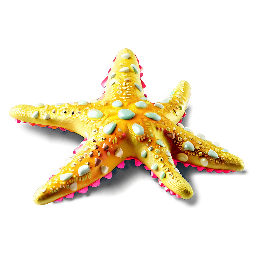 Glittering Yellow Starfish Png 36 PNG image