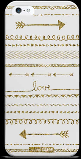 Glittery Arrowsand Love Phone Case PNG image