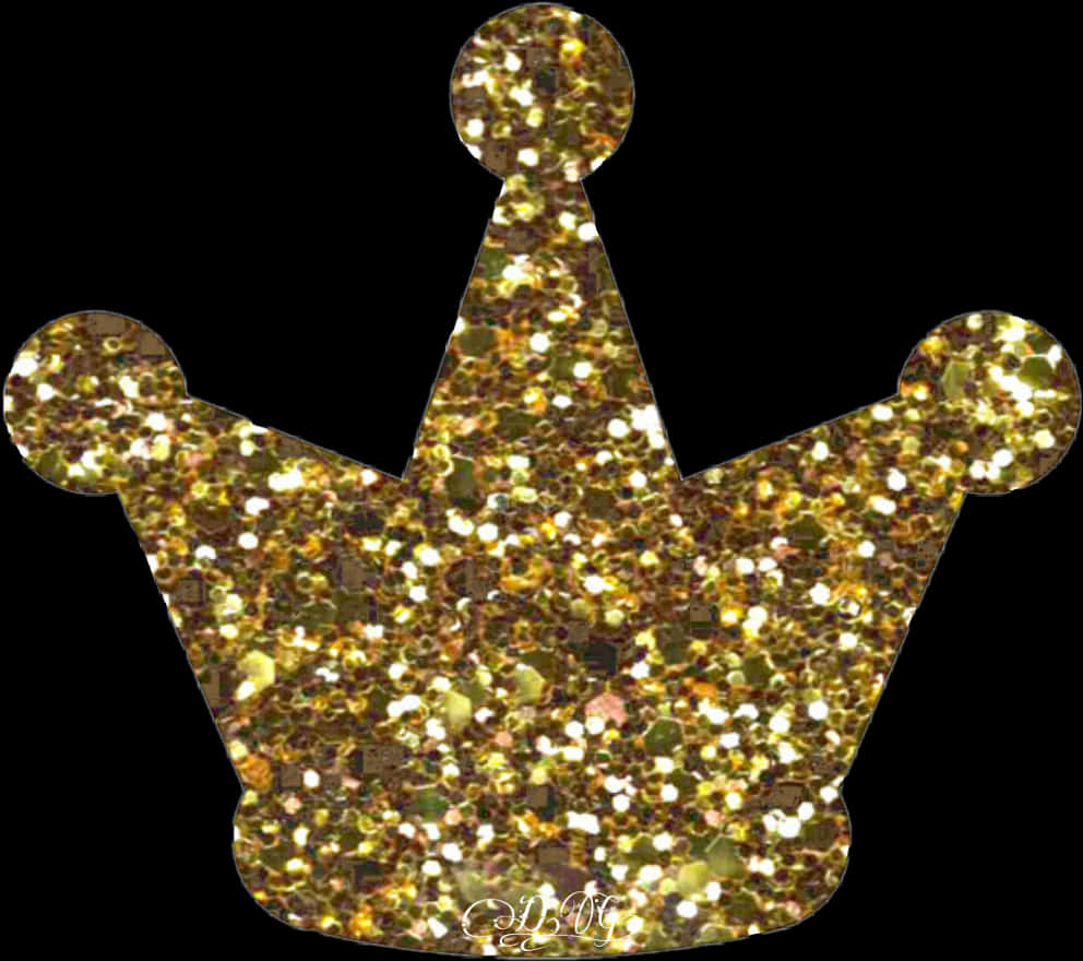 Glittery Crown Graphic PNG image