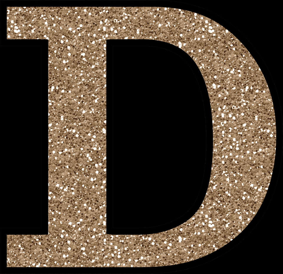 Glittery Gold Letter D PNG image