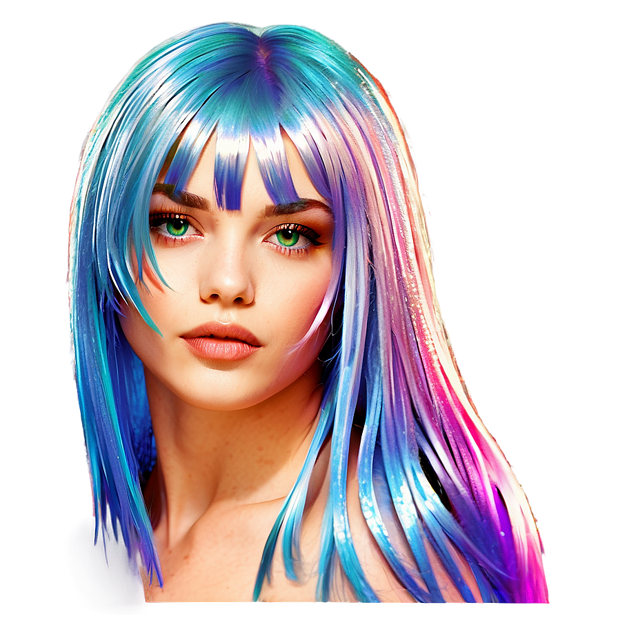 Glittery Hair Clipart Png Nyd98 PNG image