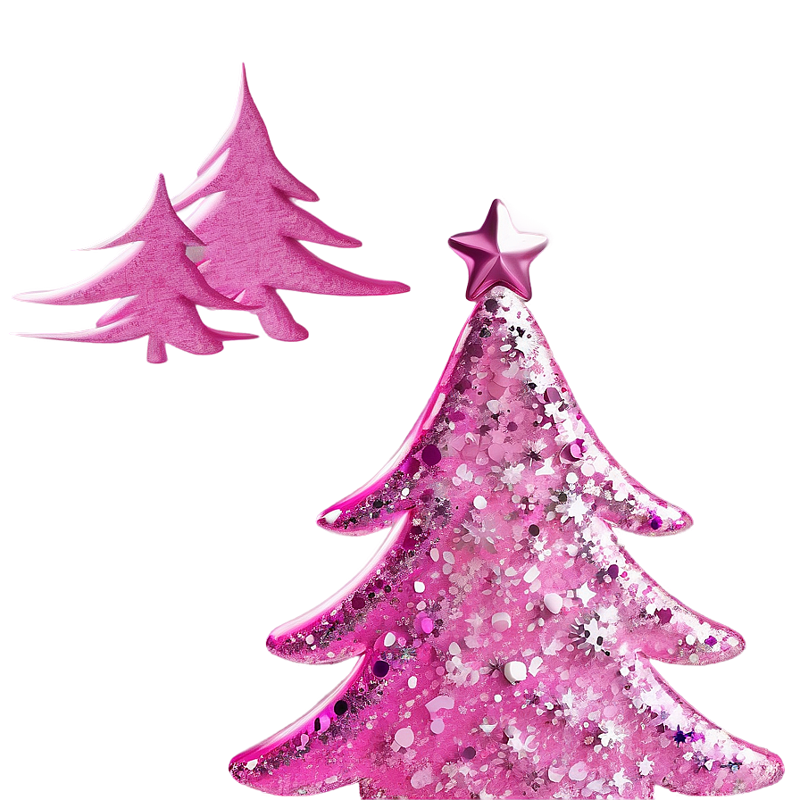 Glittery Pink Christmas Tree Png 47 PNG image