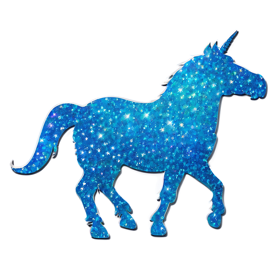 Glittery Unicorn Silhouette Png Ais75 PNG image