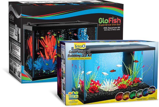 Glo Fish Aquarium Kitswith L E D Lighting PNG image