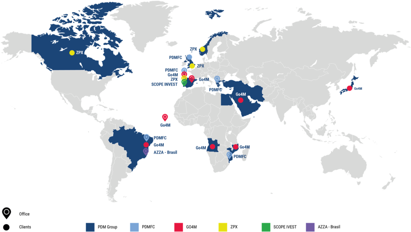 Global Business Presence Map PNG image