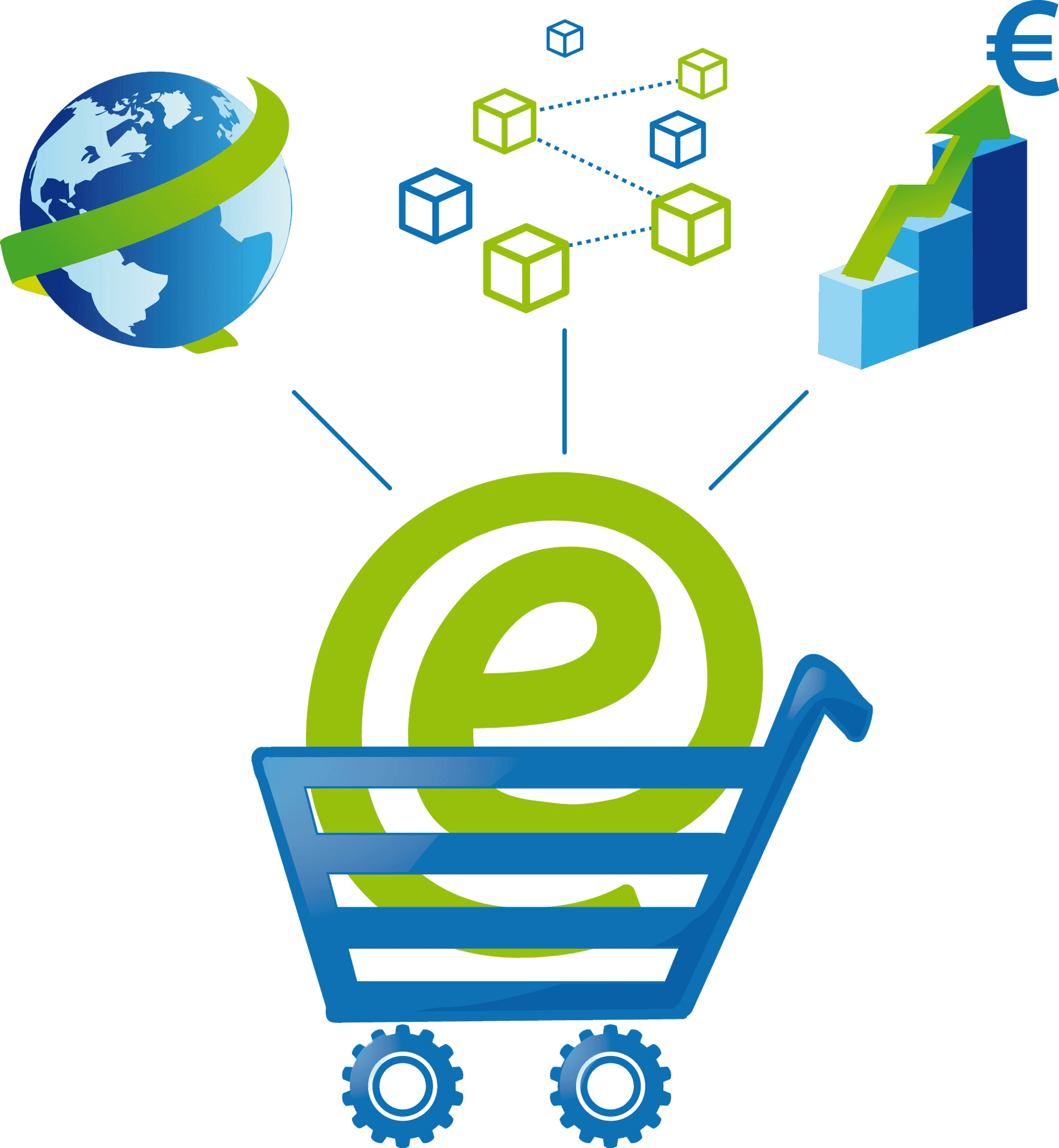 Global Ecommerce Concept Illustration PNG image