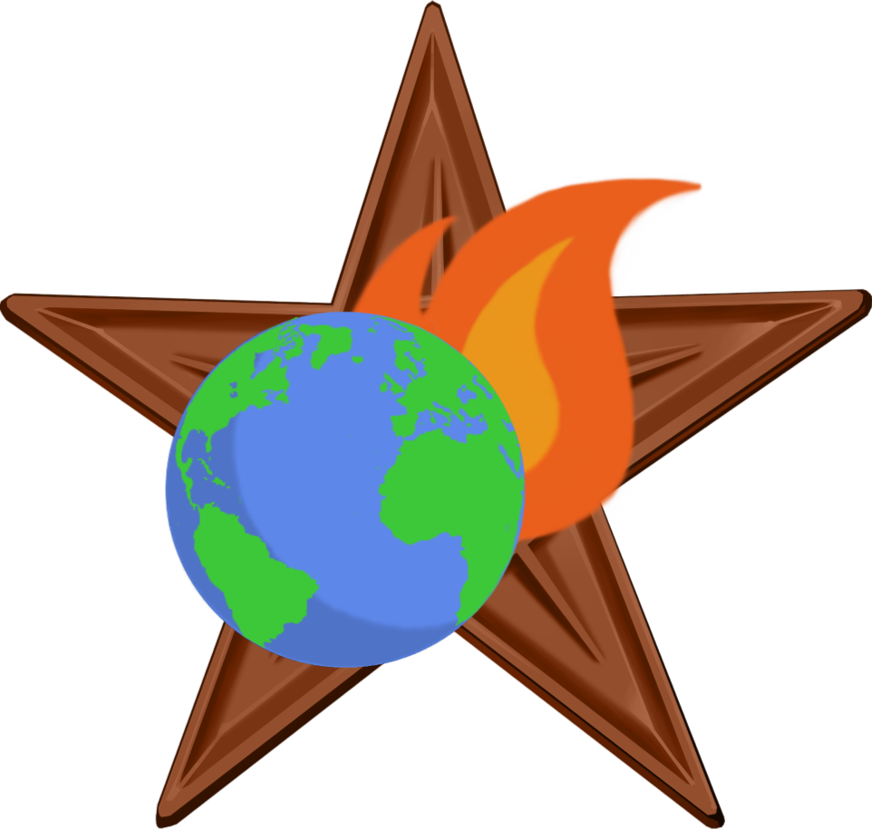 Global Flame Star Graphic PNG image
