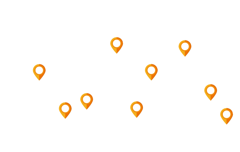 Global Location Pins Map PNG image