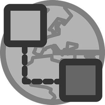 Global Network Communication Icon PNG image