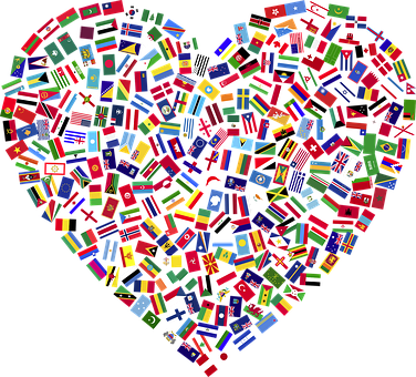 Global Unity Heart PNG image