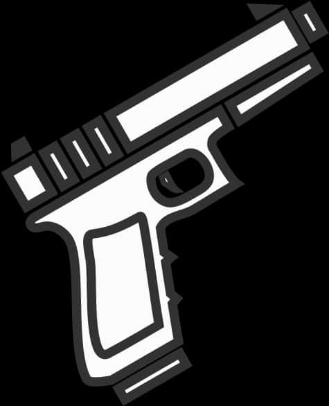 Glock Pistol Vector Illustration PNG image