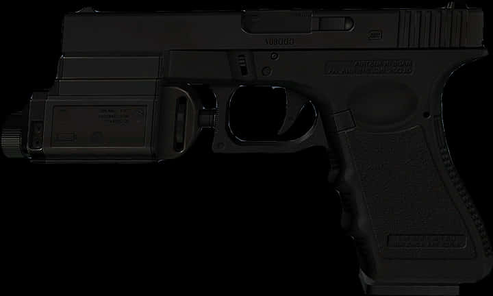 Glock Pistolwith Attachments PNG image
