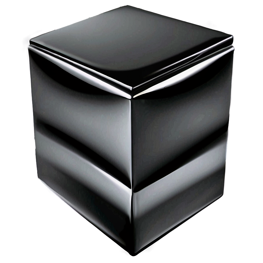 Glossy Black Box Png Uxd61 PNG image