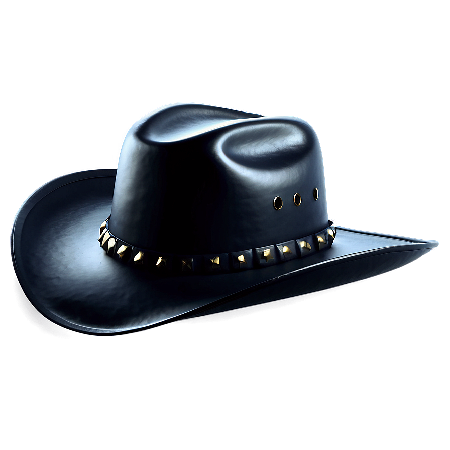 Glossy Black Cowboy Hat Png 06212024 PNG image