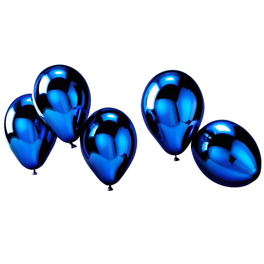 Glossy Blue Balloons Png 06122024 PNG image