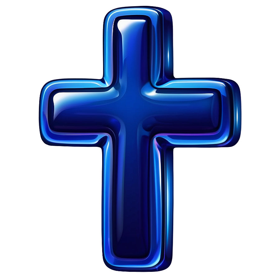 Glossy Blue Cross Logo Png Rpd PNG image