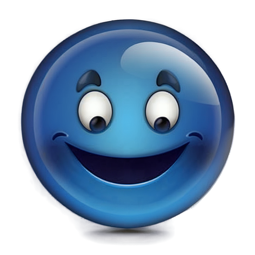 Glossy Blue Emoji Png Selection Bbk PNG image