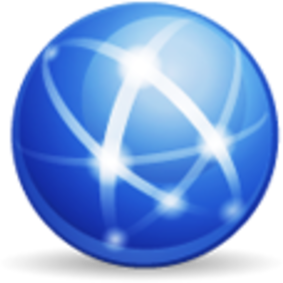 Glossy Blue Network Icon PNG image