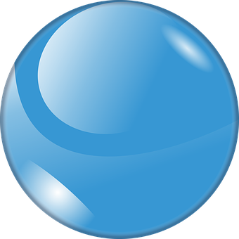 Glossy Blue Sphere Icon PNG image