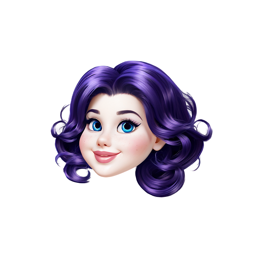 Glossy Cartoon Hair Png 06272024 PNG image