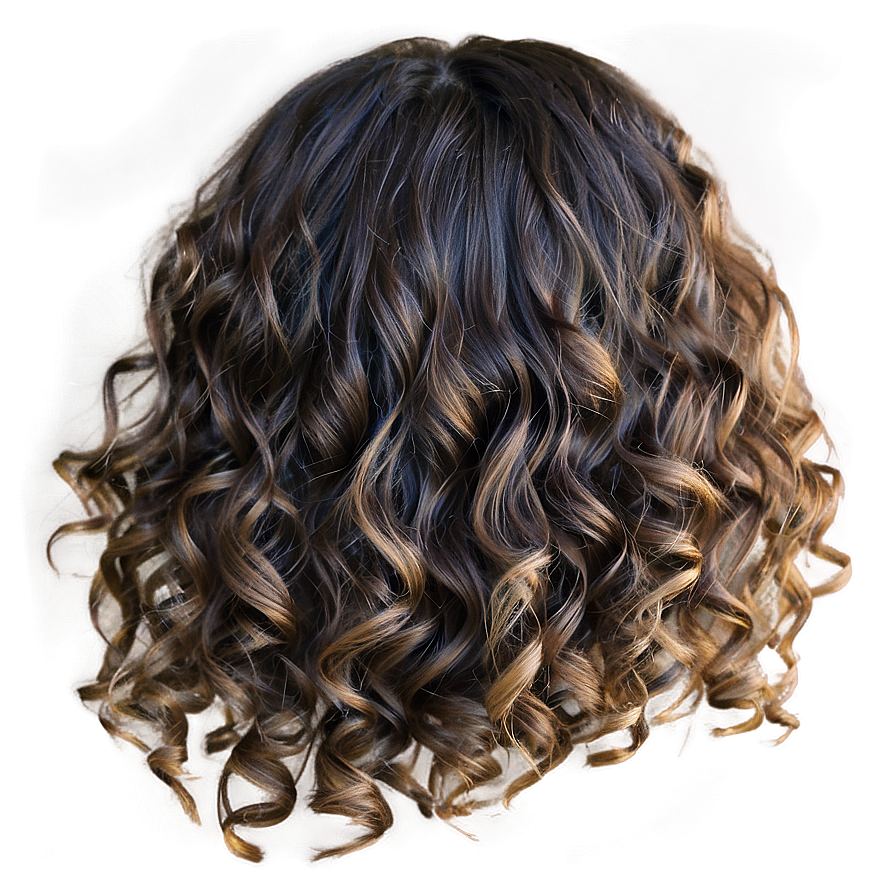 Glossy Curly Hair Look Png 12 PNG image