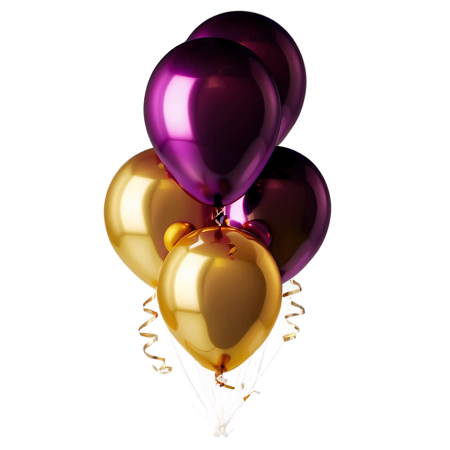 Glossy Gold Balloon Png 06212024 PNG image